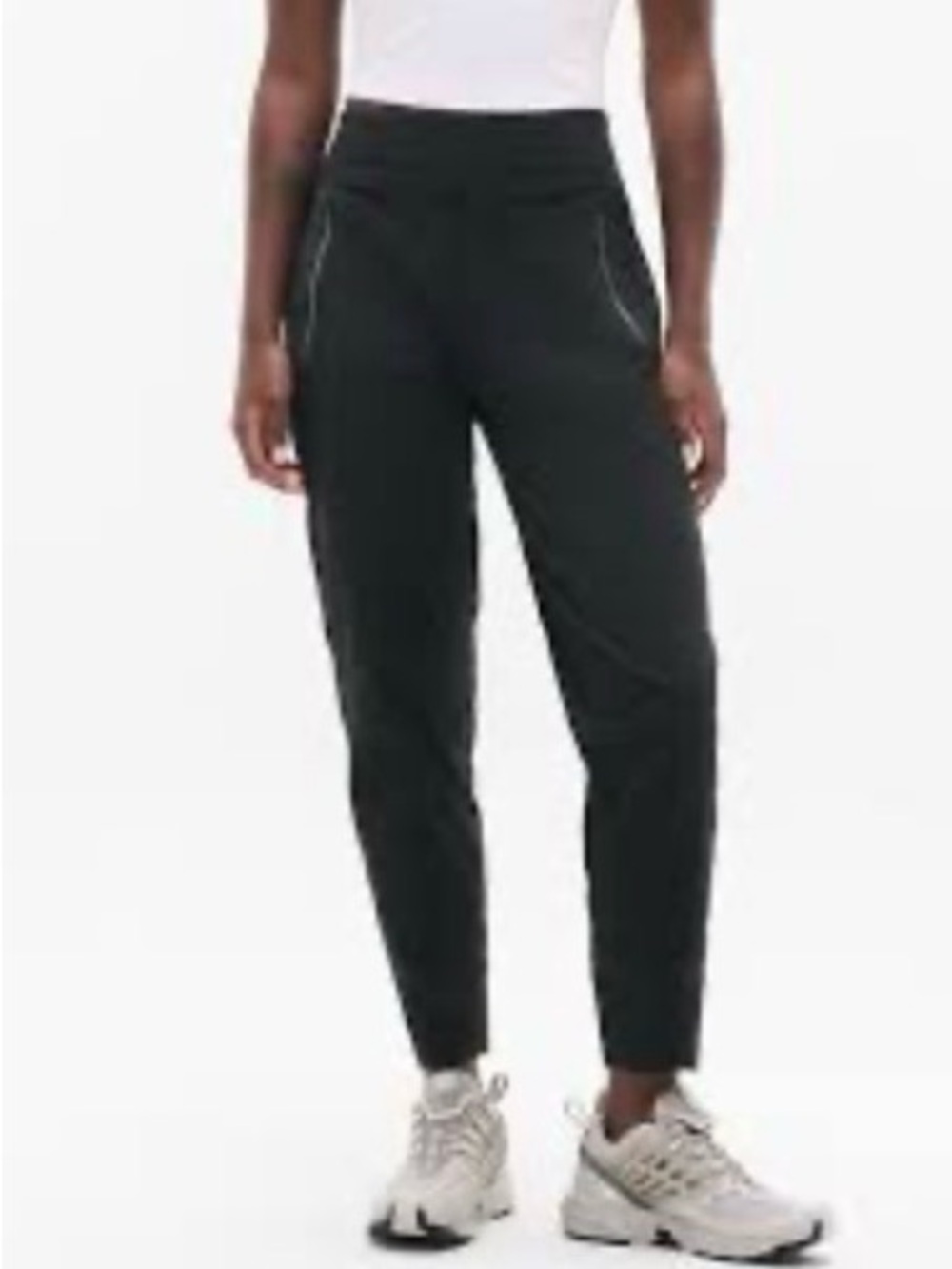 Athleta Black Ankle Tapered Performance Pants